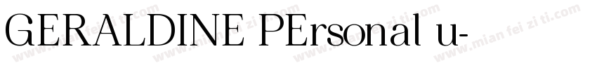 GERALDINE PErsonal u字体转换